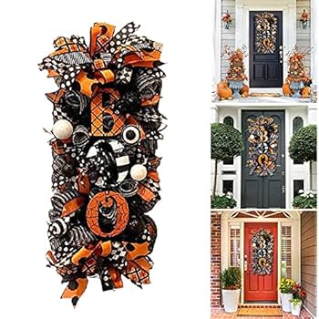Amazon.co.jp: ハロウィン スワッグ リース 秋 リース 玄関 ドア